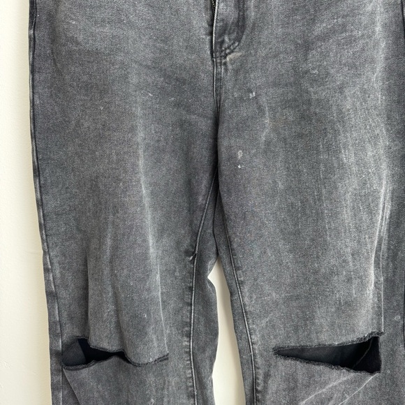 Distressed Black Denim Painters Jeans - Picture 2 of 14